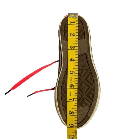 Converse Chuck Taylor Kids All-star Grey Orange Double Tongue Girls Size 1 - Picture 4 of 13